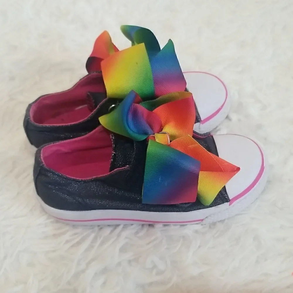Nickelodeon Jojo Siwa  Kids Sneaker with Rainbow color Bow Sz 10.5